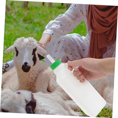 6pcs Nursing Bottle Nipples for Animals Bite Resistant Wear Resistant Feeding Nipples for Lambs Goats Calves with Milk Flow and Air Intake Valve