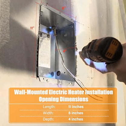 CSC152TW Electric Wall Heater Complete Unit With Thermostat, 5120 BTU, 240 Volt, 1500 Watt (Model: CSC152TW, Part: 67506) - size: 152