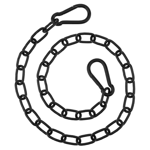 2 Pack Gate Chain Lock for Outdoor Fence,304 Stainless Steel Gate Chain 39" x 13/64" with Both-Ended M8 Carabiners,Chain Link Latch Lock for Wooden Fence Pet Cages (39" x 13/64", Piece, 1) - size: 39" x 13/64"
