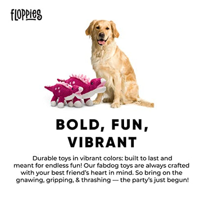 fabdog Floppies Plush Dog Toy - Cute & Durable Squeaky Dog Toys - Best Squeak Toy for Puppies and All Breeds | Ideal Pet Gift| Small Stegosaurus - color: Stegosaurus, size: Small