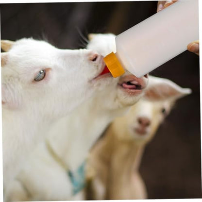 2 Sets Goat Milk Bottles for Lambs Replaceable Nursing Feeders for Newborn Livestock Farm Use Sturdy Feeding Containers Nipples