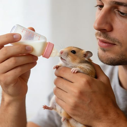 Gatuida 40-Pack Silicone Pet Nursing Nipples, Replacement Pacifiers for Small Animals, Bunny and Kitten Feeding Bottle Nipples, and Pet Feeder Nipples