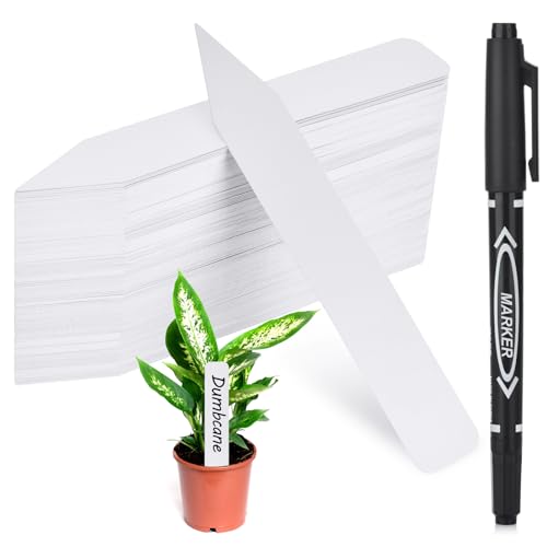 Plant Labels, Outdoor Waterproof Garden Markers, Plastic Nursery Seed Plant Tags with Bonus a Permanent Marking Pen, Gardening Gifts for Women Men 120PCS Darfukei - style: 120 pcs