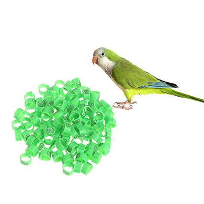 100pcs Chicken Bird Leg Rings Birds Identification Leg Bands Poultry Leg Rings 10mm for Pigeons Quail - size: A