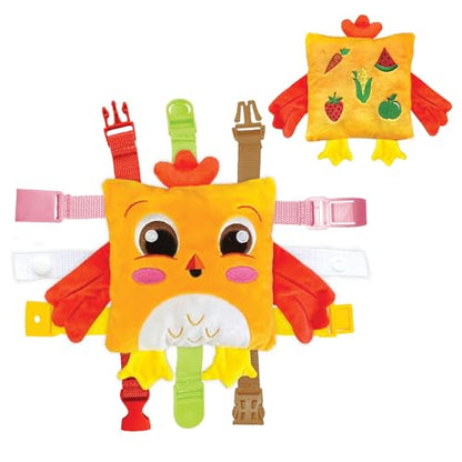 Buckle Toys - BokBok Chicken - Learning Activity Toddler Plane Travel Essential Toy - Develop Motor Skills and Problem Solving - color: Bokbok Chicken