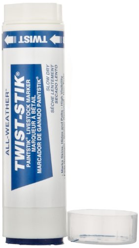 All-Weather Twist Stik Livestock Marker, 1-1/4" Diameter, 4-3/4" Length, Blue (Pack of 12) - color: Blue