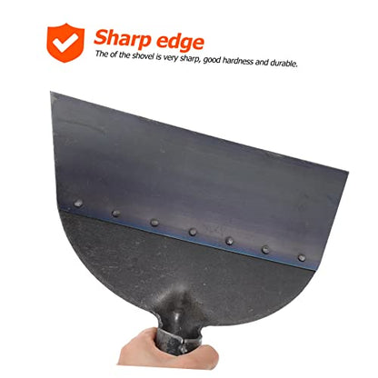 DECHOUS Pig Excrement Shovel for Farm Cleaning Sturdy Livestock Cage Tool Heavy-Duty Ground Cement Spade Long Handle Practical Manure Cleaning Supply - size: 25X27X3.5cm