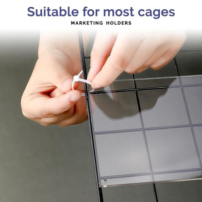 8 Pack Pet Cage Liner with Zip Ties Pet Rabbit Habitat Guinea Pig Cage 14" x 4.5" Flexible Plastic Side Protection Urine Guard Panels by Marketing Holders - color: 14" x 4.5"