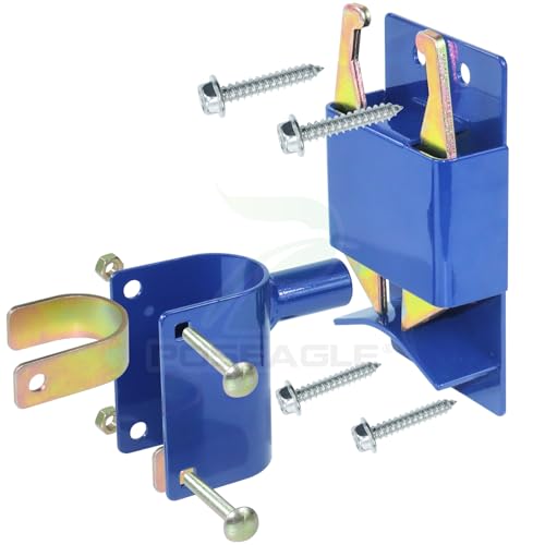 [Upgraded] Blue S16100100 Two Way Gate Latch, Farm Gate Latch | Include Hardware and Screwdriver for Cattle Gate Latch, Metal Gates with 1-5/8" to 2" Diameter Round Tubes - color: A05 1xS16100300 Gate Latch for 1-5/8" to 2" Tubes