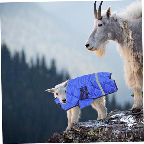 Calf Blanket Waterproof Thicken Goat Blankets Warm Adjustable Goat Coats for Winter 33.5x42.5 Inch Windproof Foal Blanket Folding Soft Mini Horse Blanket Jacket for Calves