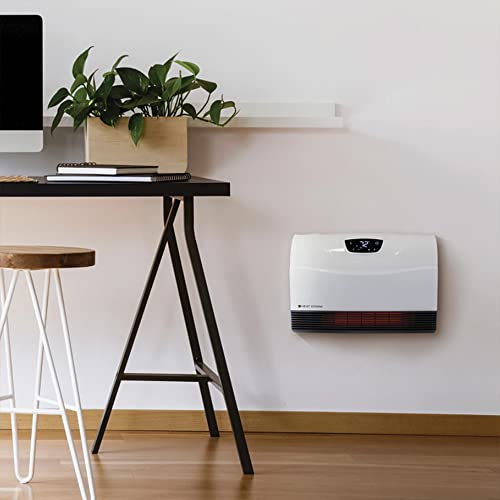 Heat Storm Phoenix Infrared Space Heater with Attachable Feet, Remote Control, Energy Efficient-750-1500 Watts, White Floor or Wall - HS-1500-PHX - color: White, style: White Attachable feet