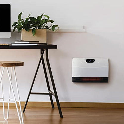 Heat Storm Phoenix Infrared Space Heater with Attachable Feet, Remote Control, Energy Efficient-750-1500 Watts, White Floor or Wall - HS-1500-PHX - color: White, style: White Attachable feet