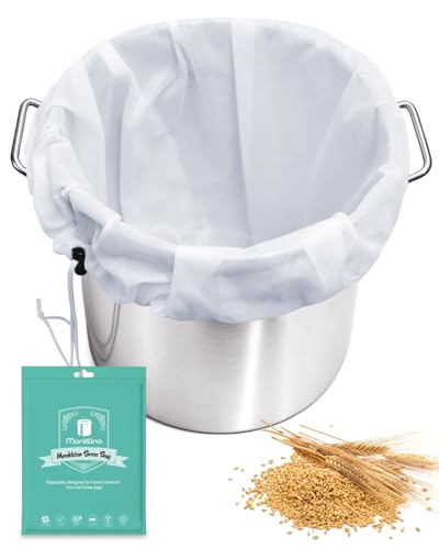 4pcs Brew Bags, Extra Large 250 Micro Fine Mesh Strainer Bag, Reusable Drawstring 10 Gallon Filter Bag for Home Brewing, Kitchen Straining for Beer, Wine, Cold Brew, Jelly, 22x26 - size: 4 Pack of 22" X 26"