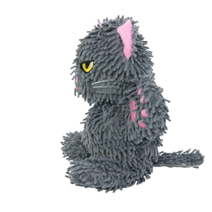 MIGHTY Tuffy 2 Pack Microfiber Medium Ball Cat Dog Toy | Ultra Durable Plush Toy with Multiple Layers & Reinforced Seams , Washable and Floats , Mighty® Construction - color: 2PK Grey Cat