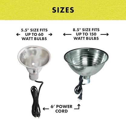 Zilla Silver Reflector Domes 8.5 Inches - size: 8.5 Inch