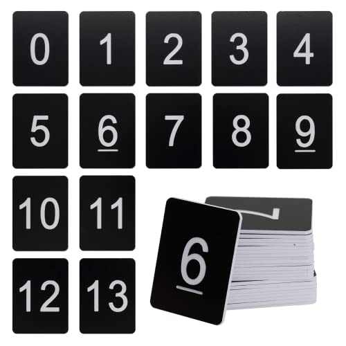 Rectangle Plastic Numbered Tags Number Disc Number Token (0-100, Black) - color: Black, size: 0-100
