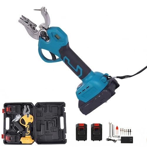 Electric Ear Tagger for Cattle Cordless Ear Tag Applicator Speed Tagger Cattle Livestock Tagging Tool for Pigs Sheep Goat with Rechargeable Batteries and Spare Needles (Blue with Count) - color: Blue With Count