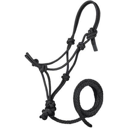 Tough1 Miniature Poly Rope Halter with Lead - color: Black, size: Small