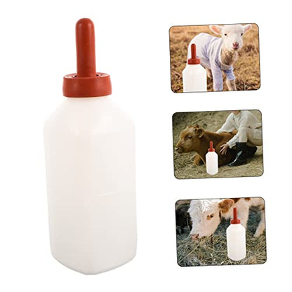 Thickened Vertical Hand-Operated Nursing Bottle for Calves Goats and Pigs Feeding Container Bite Design for Small Farm Animals