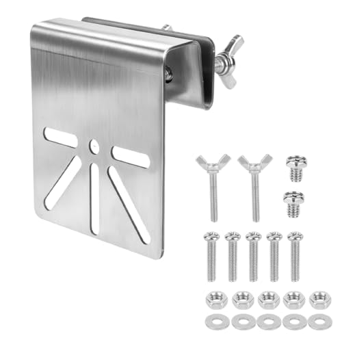 Universal Gutter Mount for Security Cameras, Durable Stainless Steel Surveillance Camera Mount No Drill Monitor Mounting Bracket with Screws Nuts & Washers