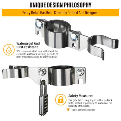 1-7/8" x 1-3/8" Chain Link Gate Latch Heavy Duty Stainless Steel Fence Gate Fork Latch Hardware with Padlock Hole 1pcs - color: 1-7/8"x1-3/8"