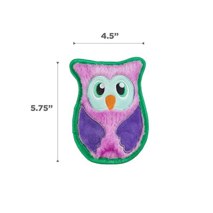 Outward Hound Durablez Minis – Squeaky Plush Dog Toy, No Stuffing for Less Mess, Interactive & Tough, Jumbo Squeaker, Puppies & Small Dogs, Owl, 5.8", (Pack of 2) - color: Owl, size: X-Small (Pack of 2)