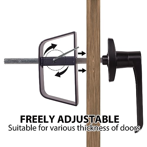 Shed Door L-Handle Lock Kit -Shed Door Latch with 4-1/2" Stem,Shed Door Lock Matching Set Includes 5 Keys for Sheds Doors, Playhouses, Chicken Coops,Camper, RV, Garage Door(Black). - size: 4.5 inch-L