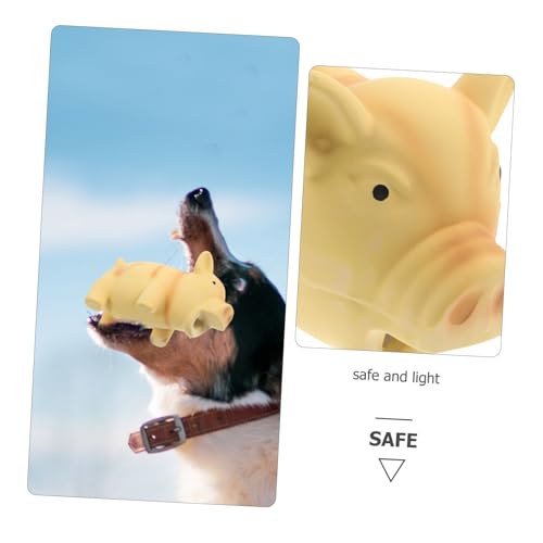 BESPORTBLE Dog Chewing Toy for Teeth Grinding Pig Shaped Squeaky Teething Plaything for Dogs and Puppies Interactive Pet Toy to Furniture Damage