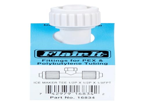 Flair-It 16834 Plastic Ice Maker Tee, 0.5" Size