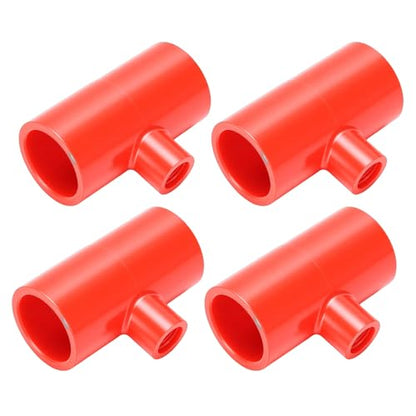 20PCS Chicken Waterer Tee Fittings, PVC Tee Fittings Automatic Poultry, Threaded Poultry Nipples Chicken Water Drinker & Feeder Cups