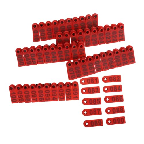 Hemoton 100pcs Custom Ear Tags for Livestock Numbered Tags for Goat Sheep Cow Pig Identification