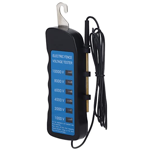 Electric Fence Voltage, Schrikdraad Sr Digital Electrical Fence Neon Fence Voltage Meter, 10000V Fault Farming Equipment, Electric Tool, Electric Fee Sr with 6Pcs for Farm