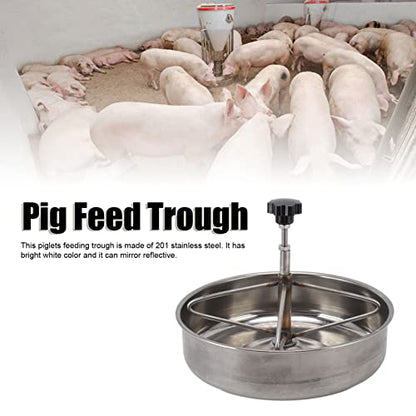 201 Stainless Steel Piglet Feeding Trough, Piglets with Word Material Faening Trough, Small Animal Feeder Suitable for Pig Farms(Small Size) - size: small size