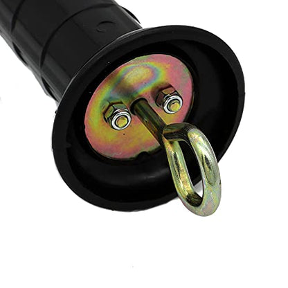 3 Pcs Plastic Electric Fence Gate Handle Insulators, Gate Handle with Spring (Black)