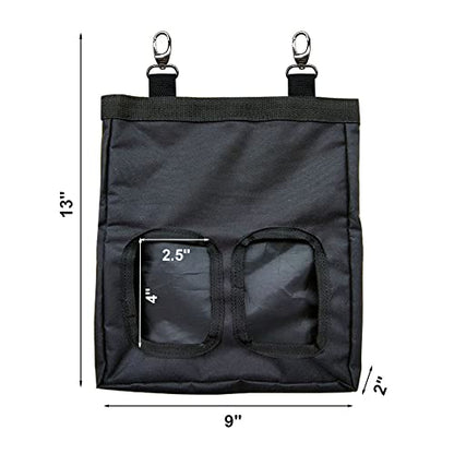 Guinea Pig Hay Feeder, Hanging Rabbit Hay Feeder Bag for Guinea Pigs Bunnies Chinchillas. PureBlack, 2 Count - color: Black-2pack