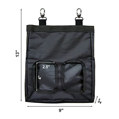 Guinea Pig Hay Feeder, Hanging Rabbit Hay Feeder Bag for Guinea Pigs Bunnies Chinchillas. Pure Black - color: PureBlack