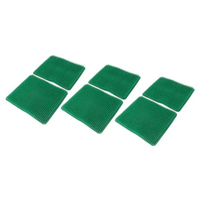 Aramox 6 Pack Washable Chicken Nesting Pads, Breathable Reusable Nesting Box Liners for Laying Hens, with PE Material for Chicken Coop Poultry Boxes (Green) - color: Green