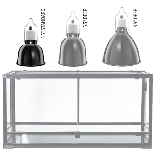 Reptile Light Fixture, 5.5'' Standard Dome, Fits Reptile Heat Lamp Bulb/Ceramic Heat Emitter, Reptile Heat Lamp Fixture