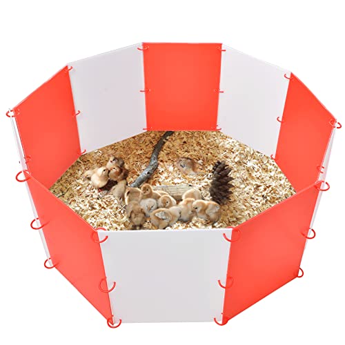 Brooder Box for Chicks, DIY Shape & Large Space Chicken Brooder Kit Holds Up to 15 Baby Chicks, Durable & Strong Chicken Brooder Box for Safe Growing, Easy to Store & Clean