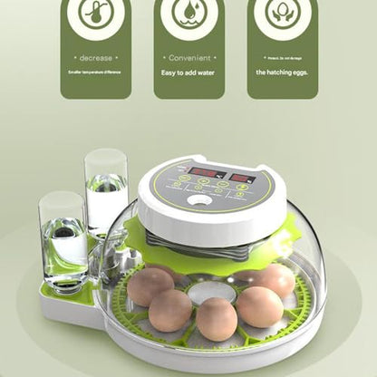 JUJOJB Egg Incubators for Hatching Eggs, Egg Incubator with Temperature and Humidity Control, Egg Candler, Automatic Egg Turner, Clear Window Incubator for Chicks Duck Quail Eggs