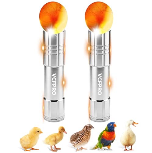 3.0 Upgraded Egg Candler Light【Smart Led Chip】【S-Certified Titanium Materials】 3-in-1 Egg Candler Lamp for Chicken Eggs Typy Strong Waterproof Durable Ultra Battery Life, 2PCS Sliver - color: Silver, size: 2PCS-M
