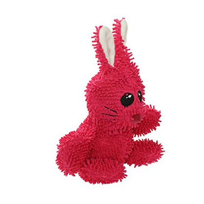 MIGHTY® 2 Pack Microfiber Medium Rabbit Dog Toys | Ultra Durable Plush Toy with Multiple Layers & Reinforced Seams , Washable and Floats , Mighty® Construction - color: 2PK Pink Rabbit