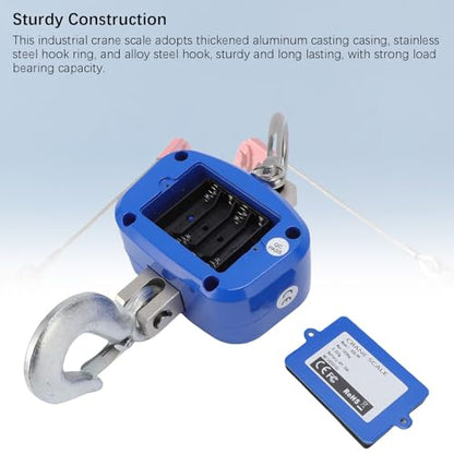 FTVOGUE Digital Crane Scale OIML Class 3 Accuracy LCD Display with Remote Control 20m Range for Farm Fishing Construction Industrial Weighing (2000KG)