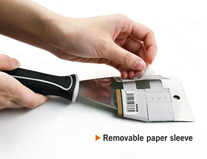 ROLLINGDOG 3 Inch Pole Scraper - Stainless Steel Bent Blade With Anti-Slip Rubber Handle, Heavy Duty Paint Remover Scraper Tool - color: 1pc Paint Scraper
