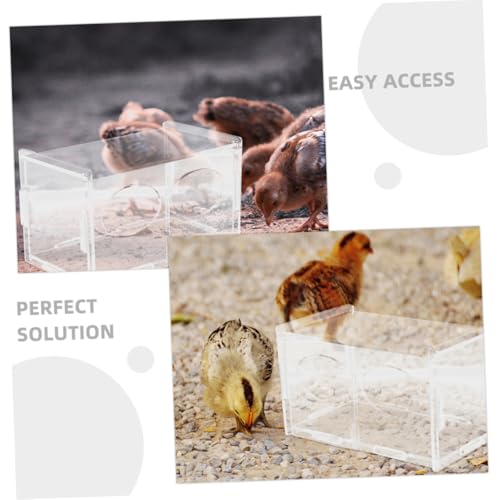 3pcs Chicken Feeding Holder Two Compartments Automatic Poultry Feeder for Backyard Farmers and Hobbyists for Chickens and Quails