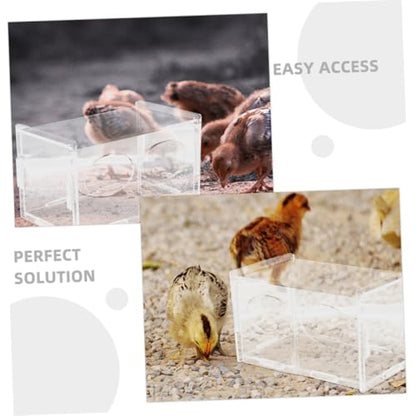 3pcs Chicken Feeding Holder Two Compartments Automatic Poultry Feeder for Backyard Farmers and Hobbyists for Chickens and Quails