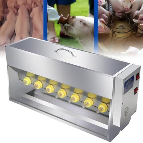 MOXOW Automatic Pig Milk Feeder, 20L Large Capacity Stainless Steel Piglet Feeding Machine with 14 Nipples, Durable Thickened Design for Efficient Piglet Care