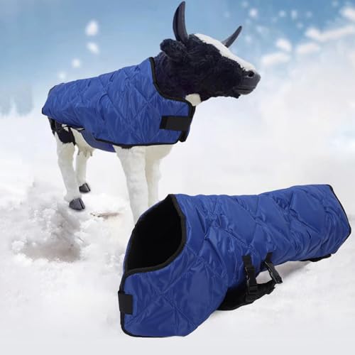 Calf Blanket Thickened Oxford Cloth Windproof Water Winter Warm Clothes Calf Saver Coat for Livestock Belly Protecting for Horses Cows Sheep