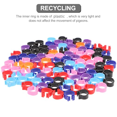 ORFOFE 100pcs Bird Leg Bands Chicken Duck Bands Poultry Foot Ring Clip Ring and Comfortable for Birds Identification