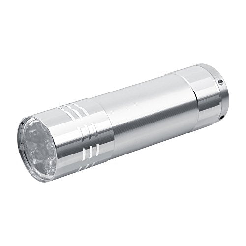 Battery Operated Bright Cool LED Light Poultry Egg Candler Tester Lamp Incubator Professional Accessories for Use (Silver)